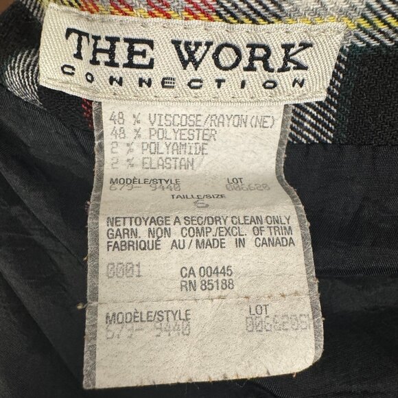 Vintage Plaid Maxi Skirt, 90s Tartan Wrap Skirt Preppy Academia Style - Picture 6 of 7